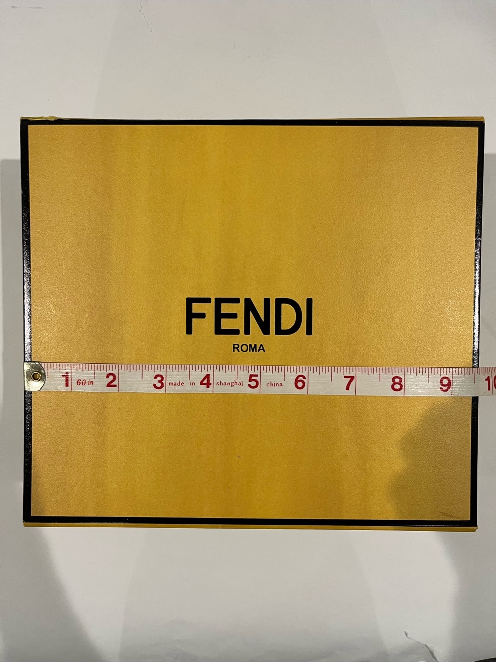 Fendi Gold Presentation Box 9.5x 8.5 , high 3.5 Gift Box